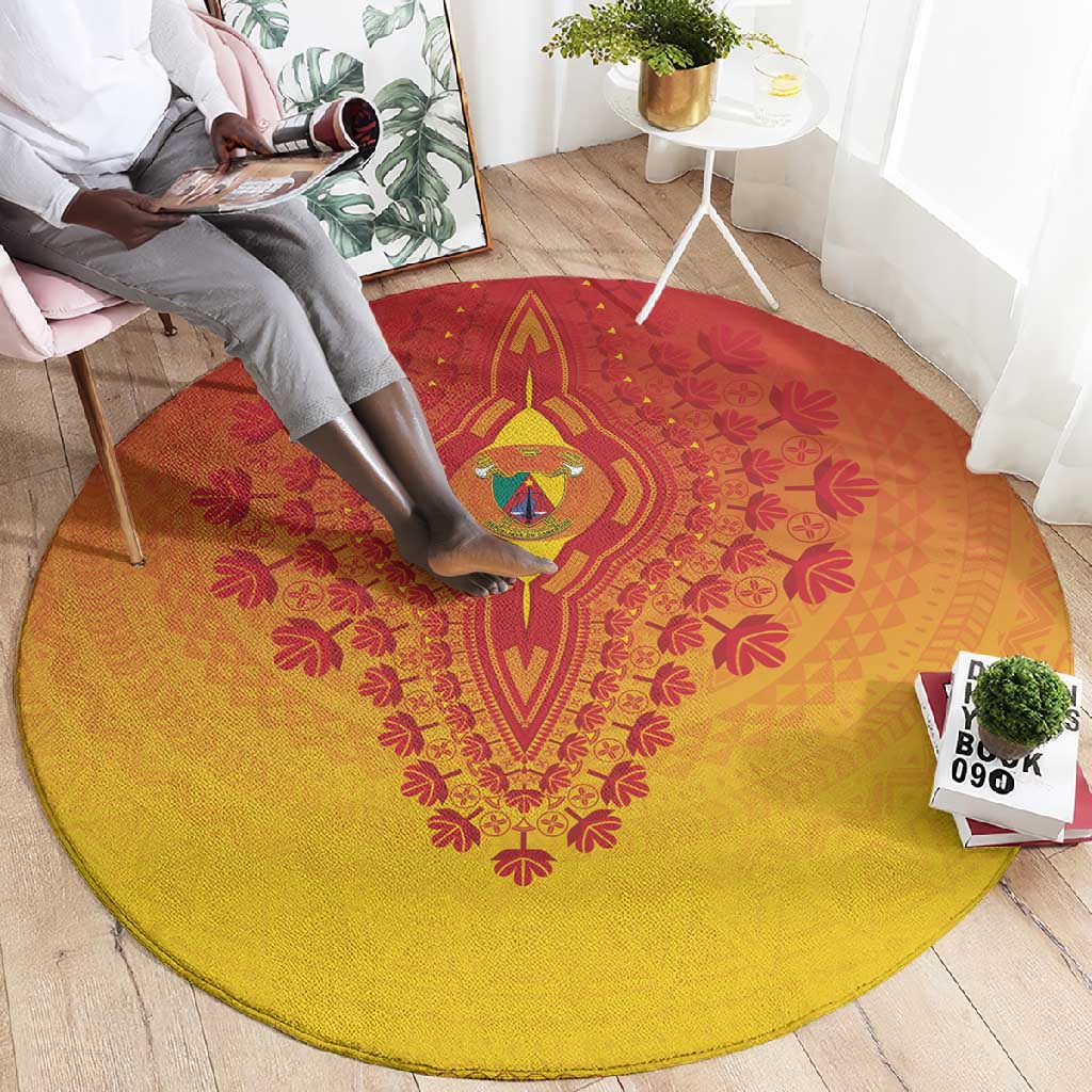 Afro Cameroon Round Carpet African Dashiki Style - African Pride