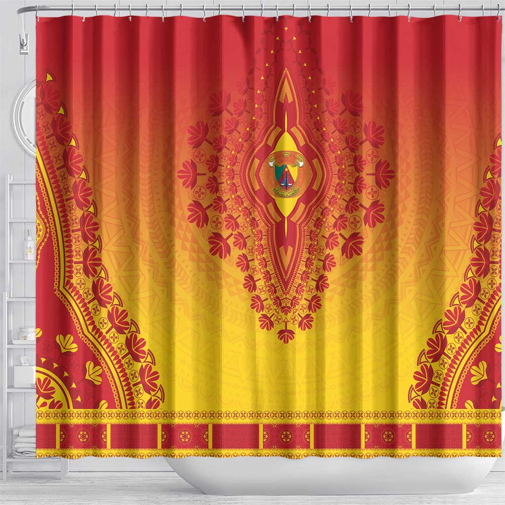 Afro Cameroon Shower Curtain African Dashiki Style - African Pride