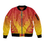Personalized Afro Cameroon Sleeve Zip Bomber Jacket African Dashiki Style - African Pride