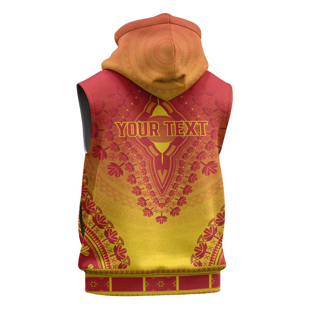 Personalized Afro Cameroon Sleeveless Hoodie African Dashiki Style - African Pride