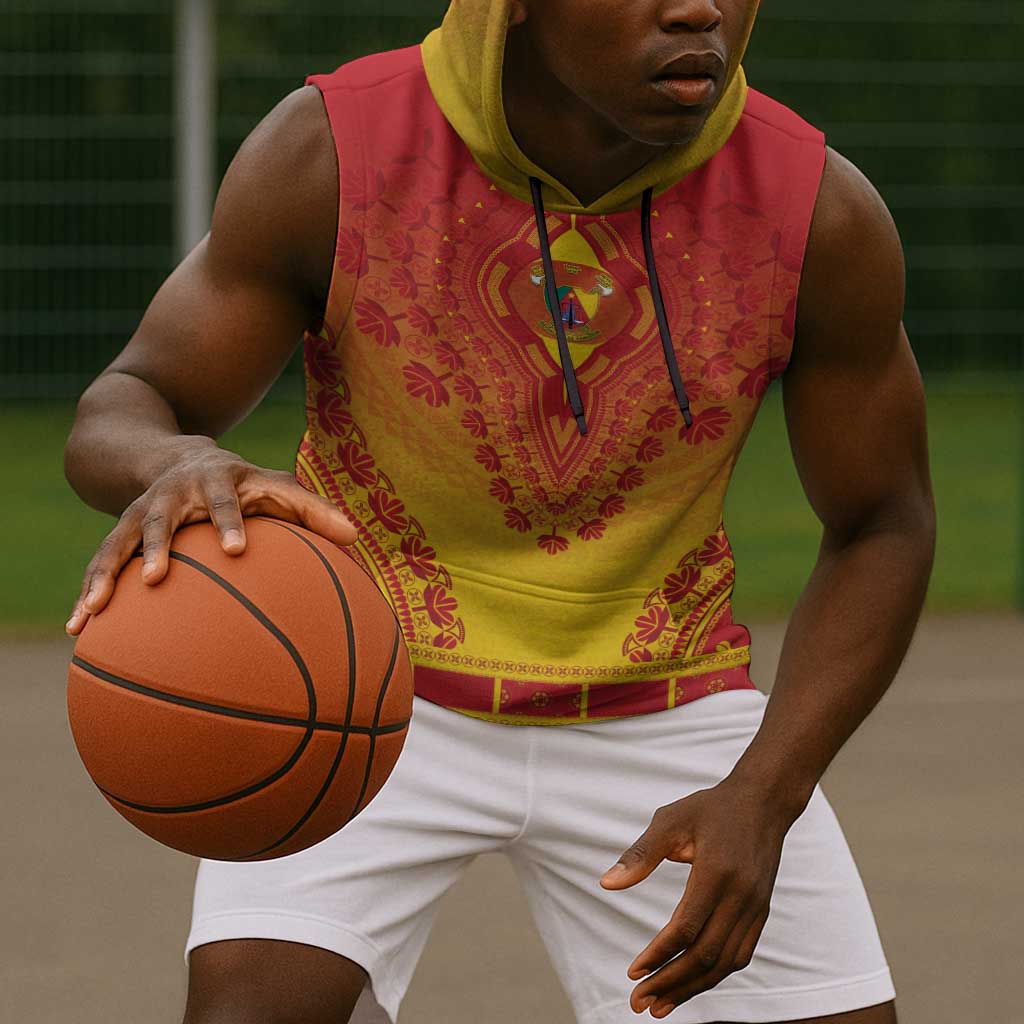 Personalized Afro Cameroon Sleeveless Hoodie African Dashiki Style - African Pride