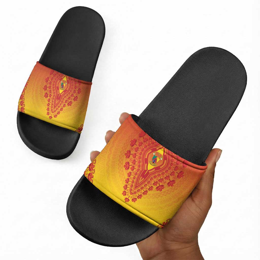 Cameroon African Dashiki Slide Sandals