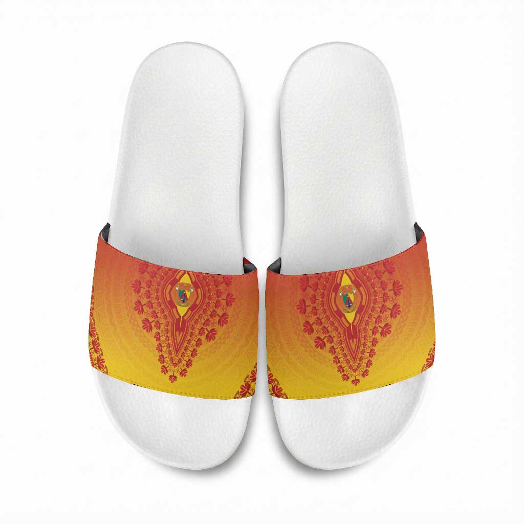 Cameroon African Dashiki Slide Sandals