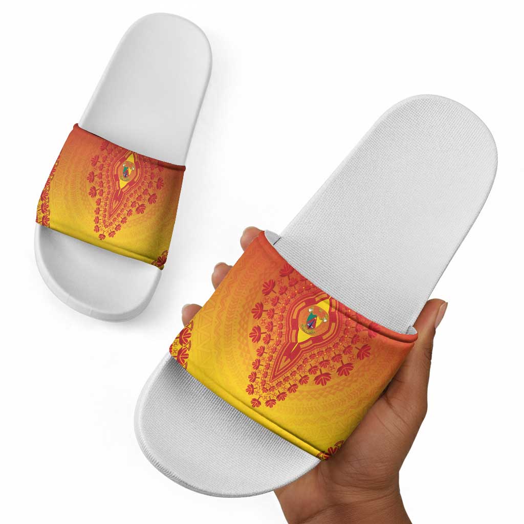 Cameroon African Dashiki Slide Sandals