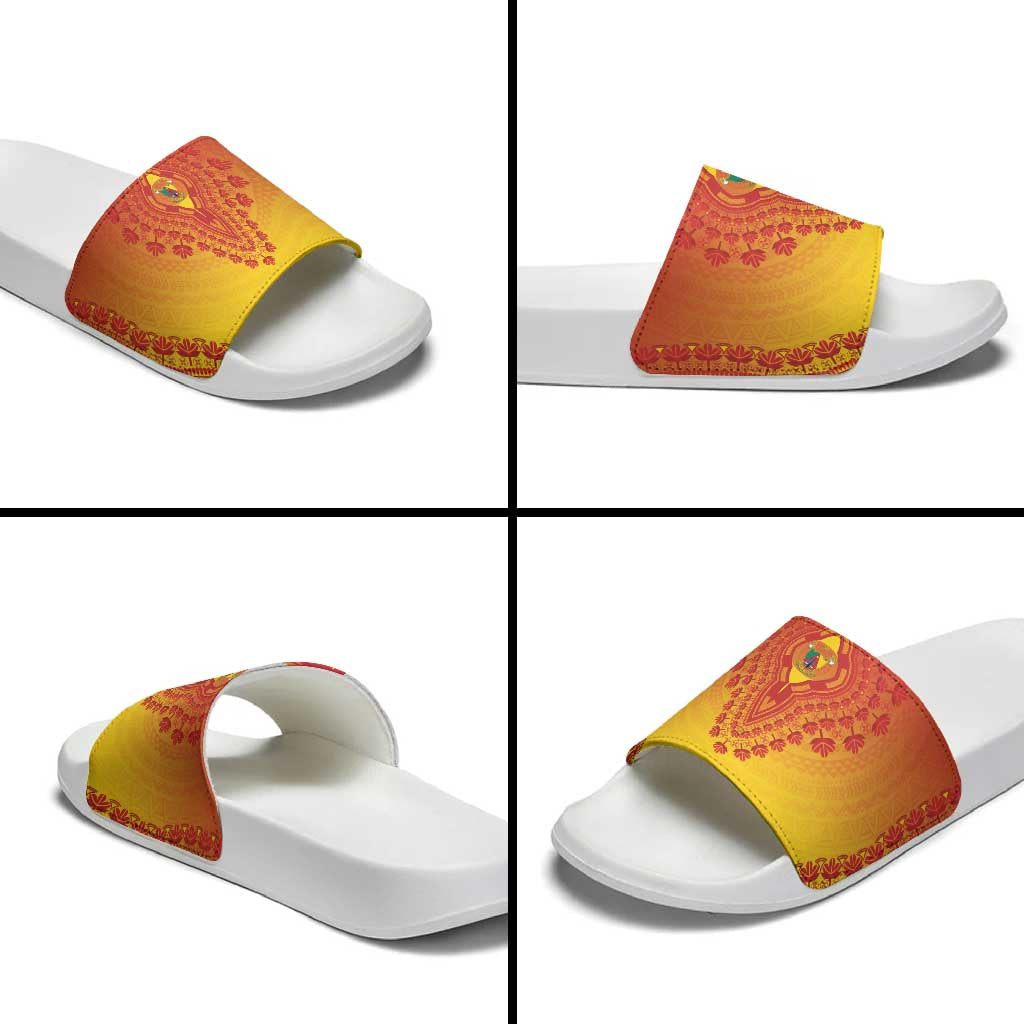 Cameroon African Dashiki Slide Sandals