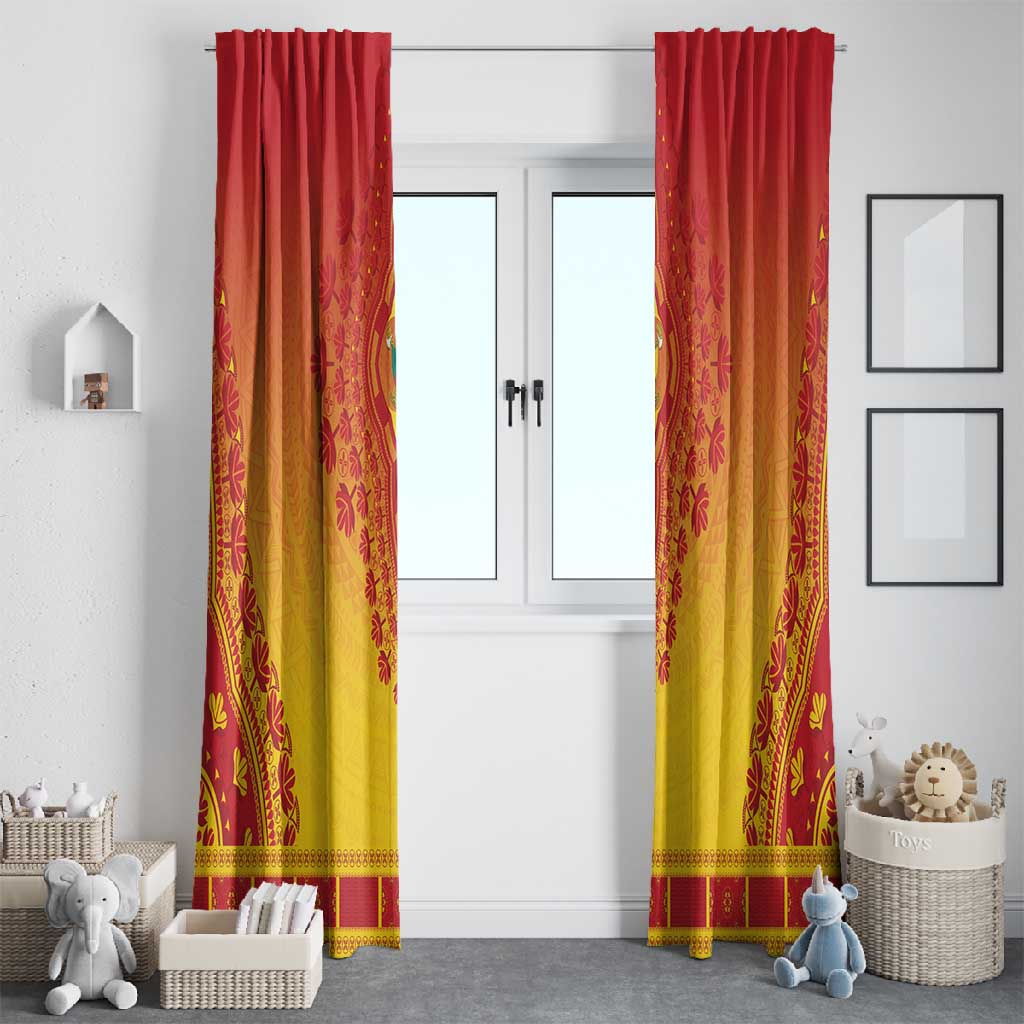 Afro Cameroon Window Curtain African Dashiki Style - African Pride