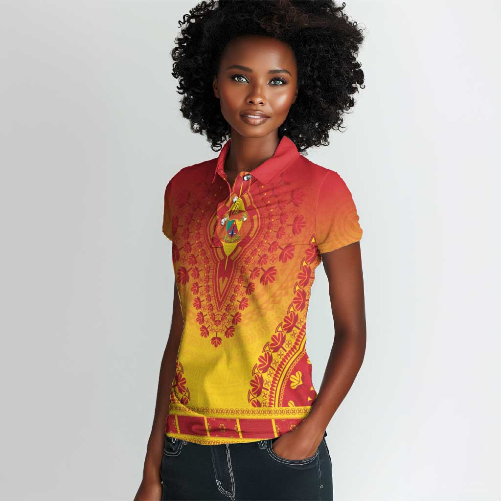 Personalized Afro Cameroon Women Polo Shirt African Dashiki Style - African Pride