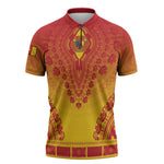 Personalized Cameroon African Dashiki Zipper Polo Shirt