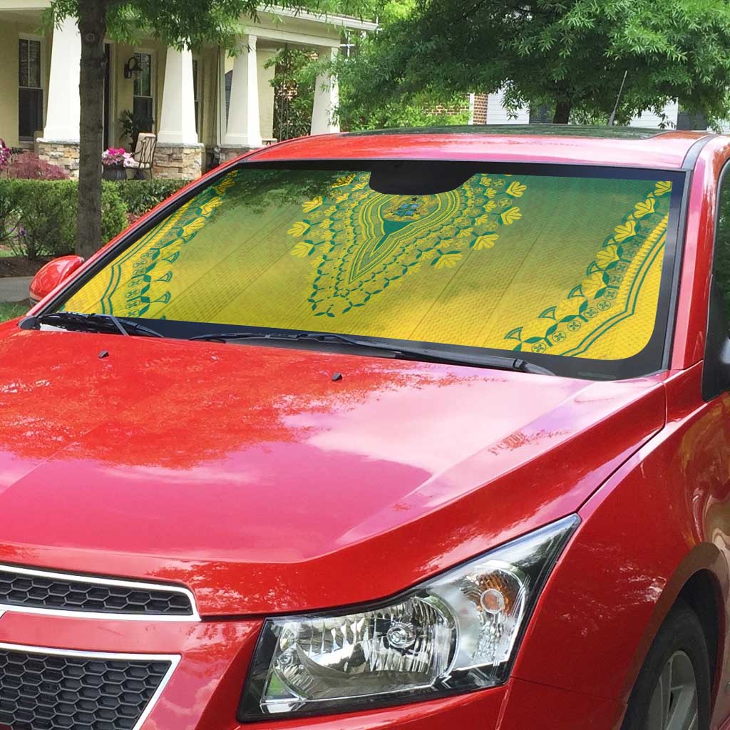 Ghana African Dashiki Auto Sun Shade