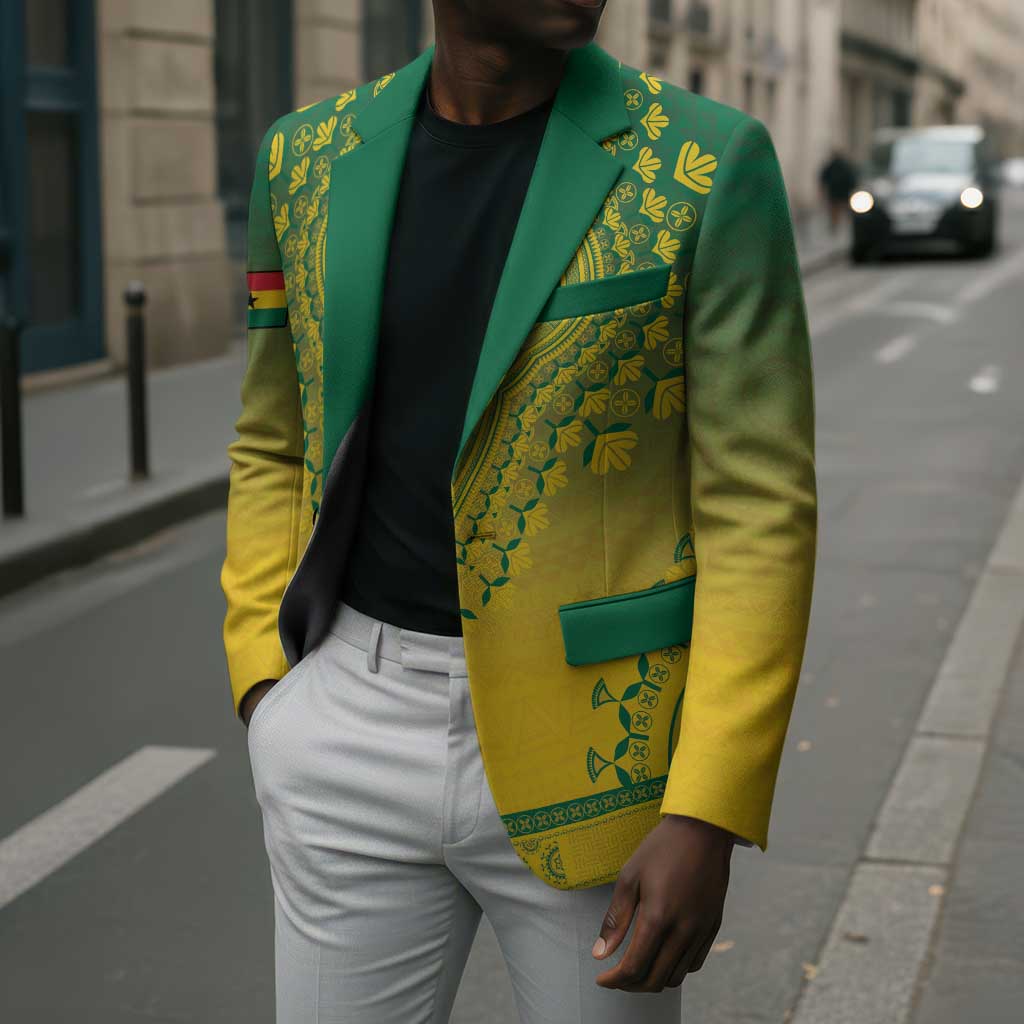 Personalized Ghana African Dashiki Blazer