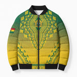 Personalized Ghana African Dashiki Bomber Puffer Jacket