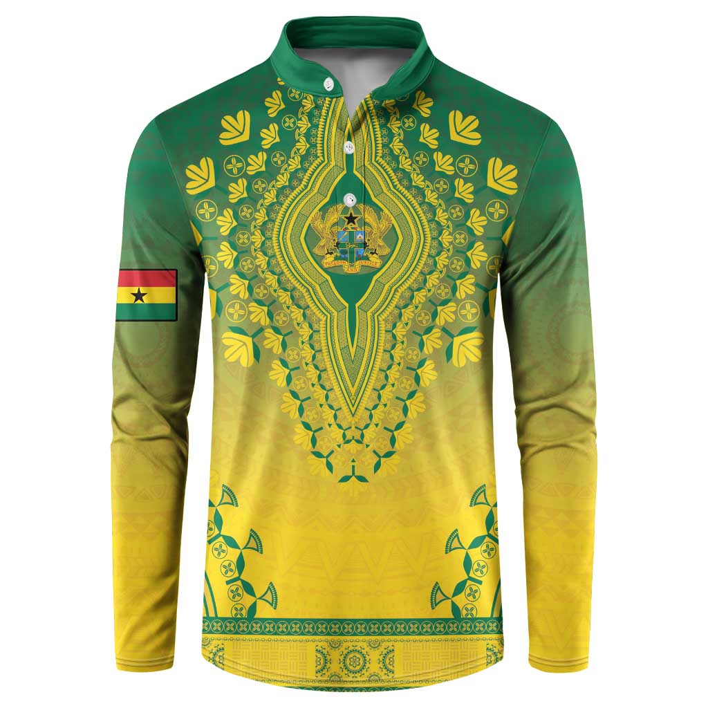 Personalized Ghana African Dashiki Button Sweatshirt