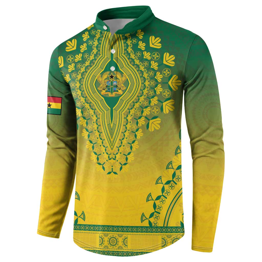 Personalized Ghana African Dashiki Button Sweatshirt