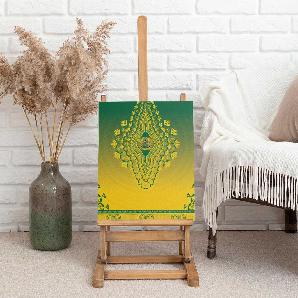 Afro Ghana Canvas Wall Art African Dashiki Style - African Pride