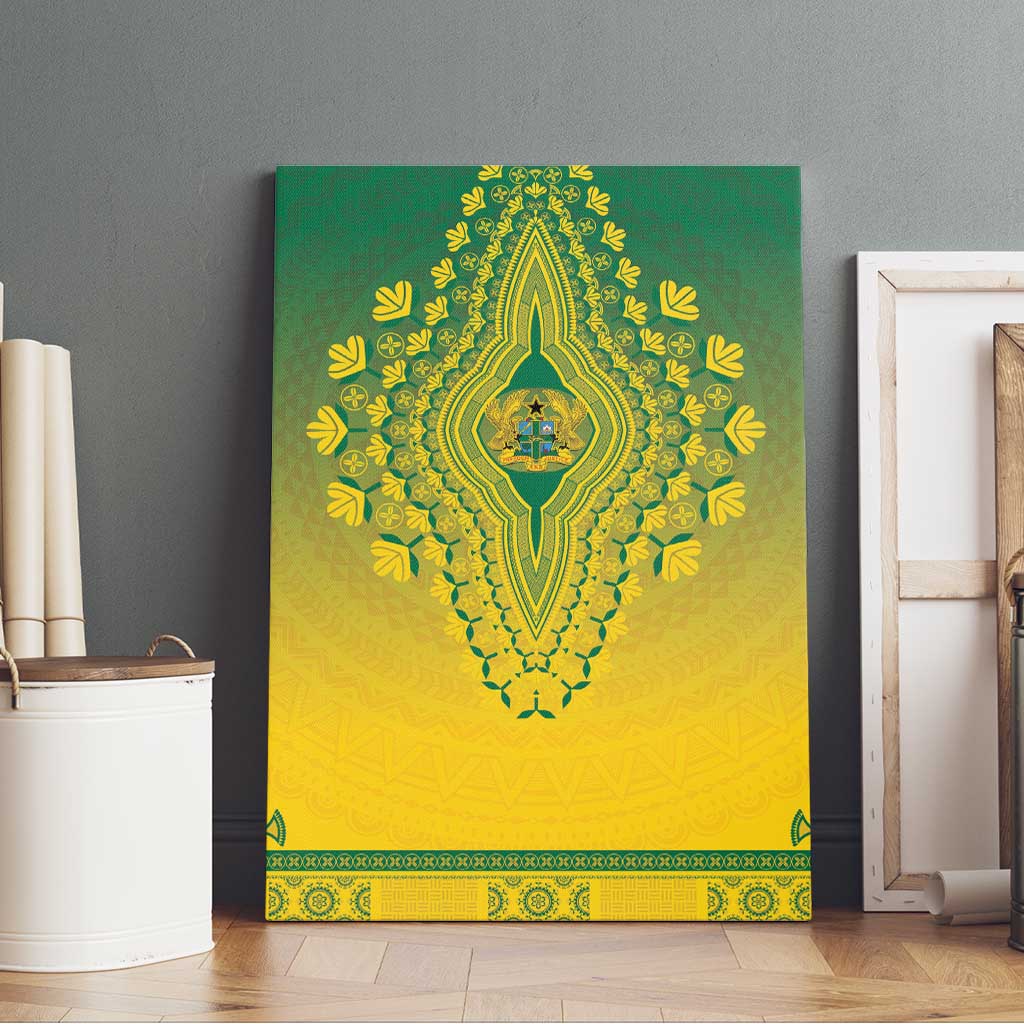 Afro Ghana Canvas Wall Art African Dashiki Style - African Pride