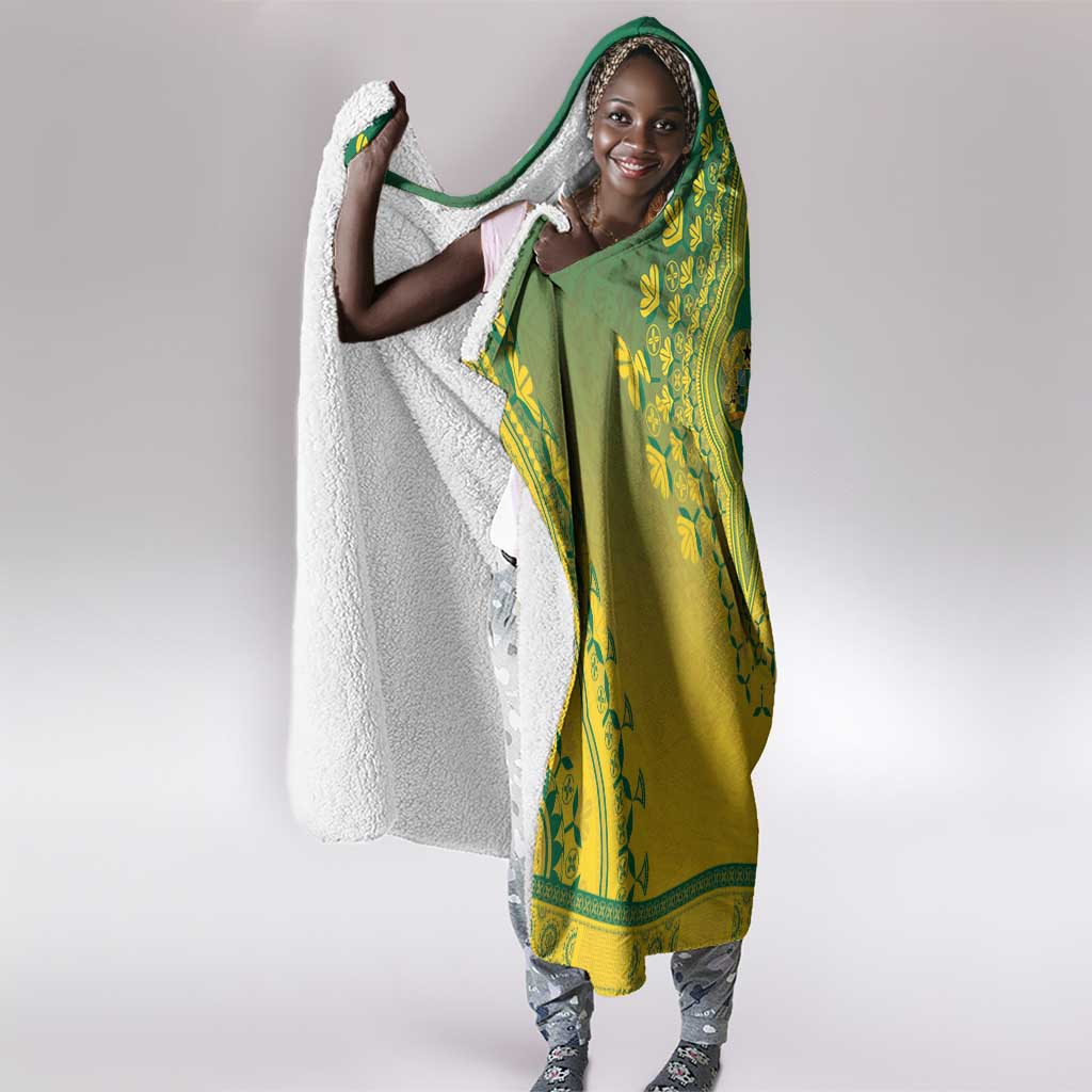 Afro Ghana Hooded Blanket African Dashiki Style - African Pride