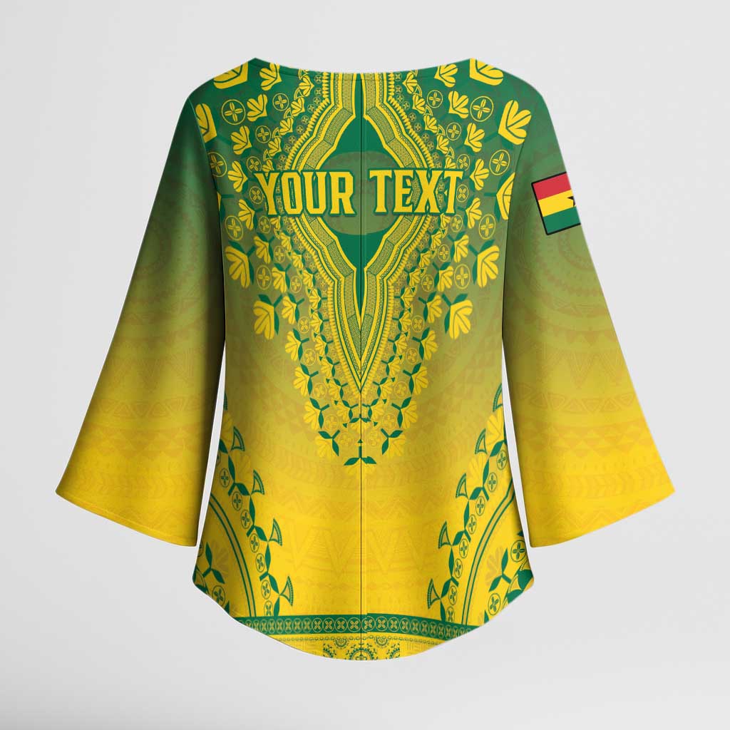Personalized Ghana African Dashiki Kimono Sleeve Blouse