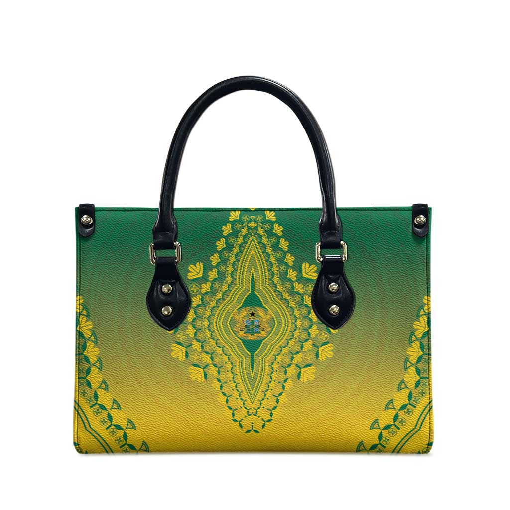 Ghana African Dashiki Leather Bag