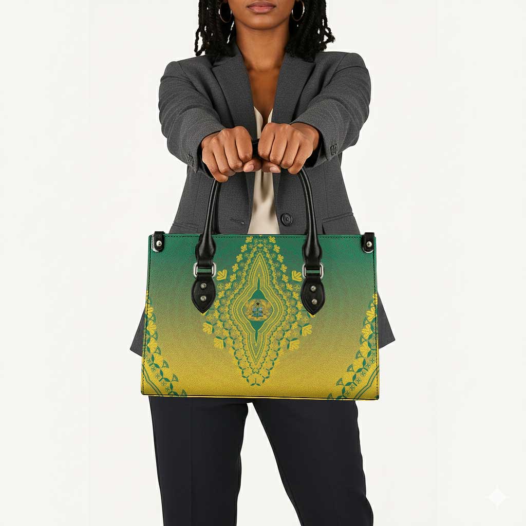 Ghana African Dashiki Leather Bag