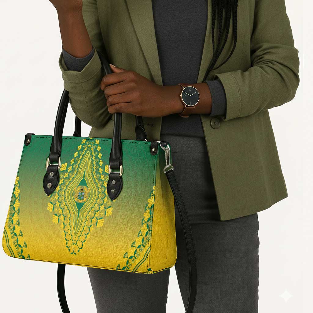 Ghana African Dashiki Leather Bag