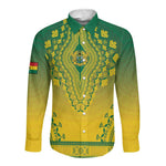 Personalized Afro Ghana Long Sleeve Button Shirt African Dashiki Style - African Pride