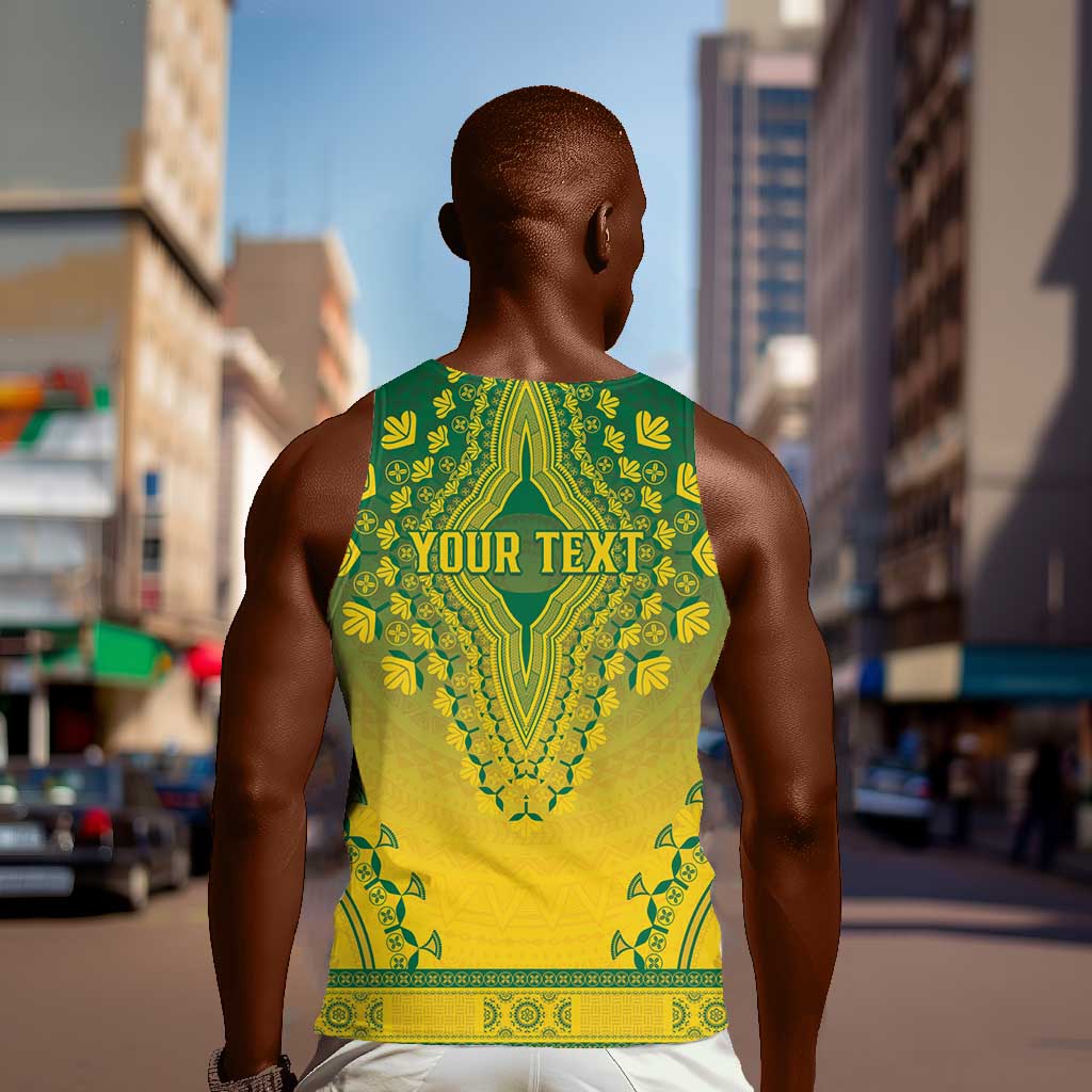 Personalized Afro Ghana Men Tank Top African Dashiki Style - African Pride
