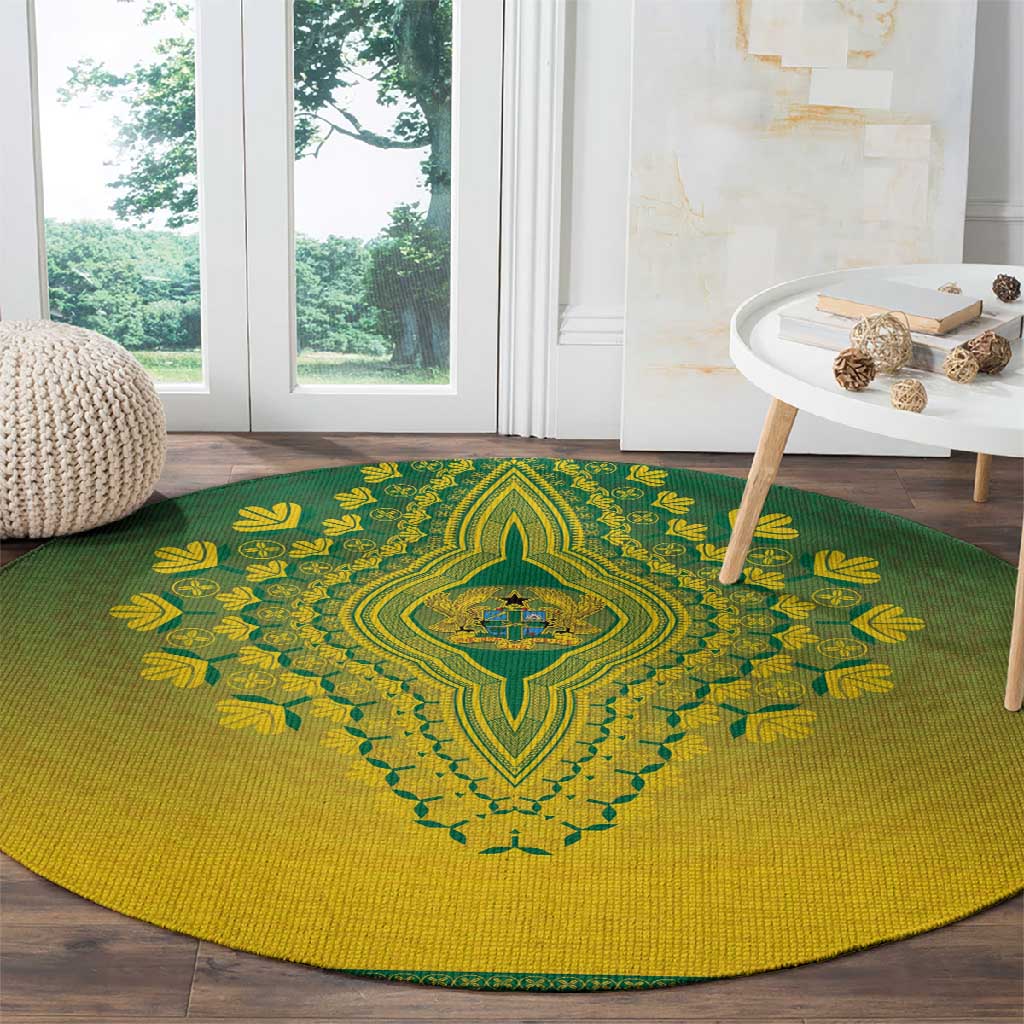 Afro Ghana Round Carpet African Dashiki Style - African Pride