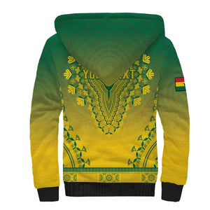 Personalized Afro Ghana Sherpa Hoodie African Dashiki Style - African Pride