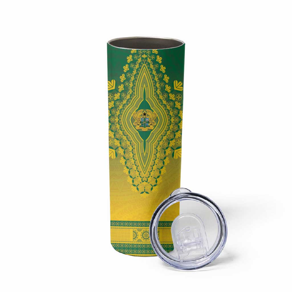 Personalized Afro Ghana Skinny Tumbler African Dashiki Style - African Pride