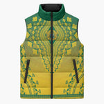Personalized Ghana African Dashiki Sleeveless Puffer Jacket