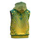 Personalized Afro Ghana Sleeveless Zip Hoodie African Dashiki Style - African Pride