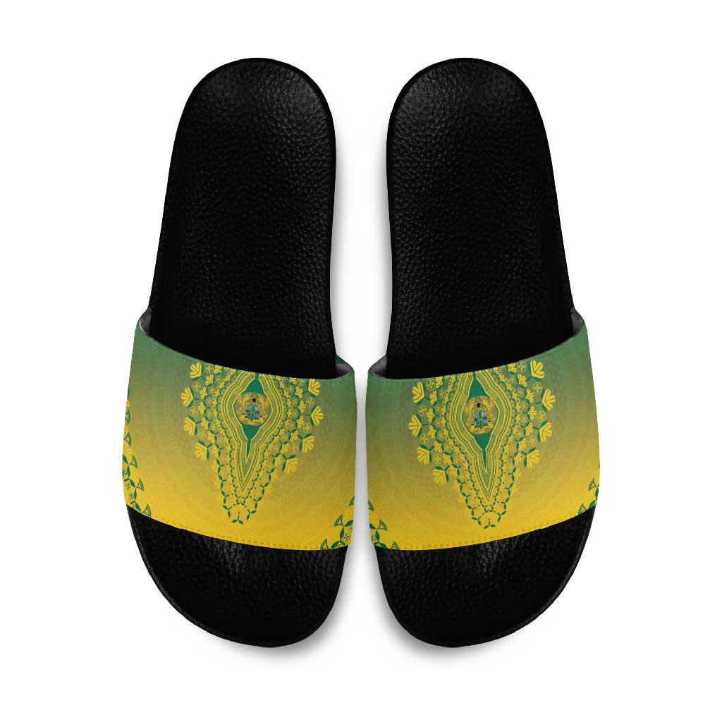 Ghana African Dashiki Slide Sandals