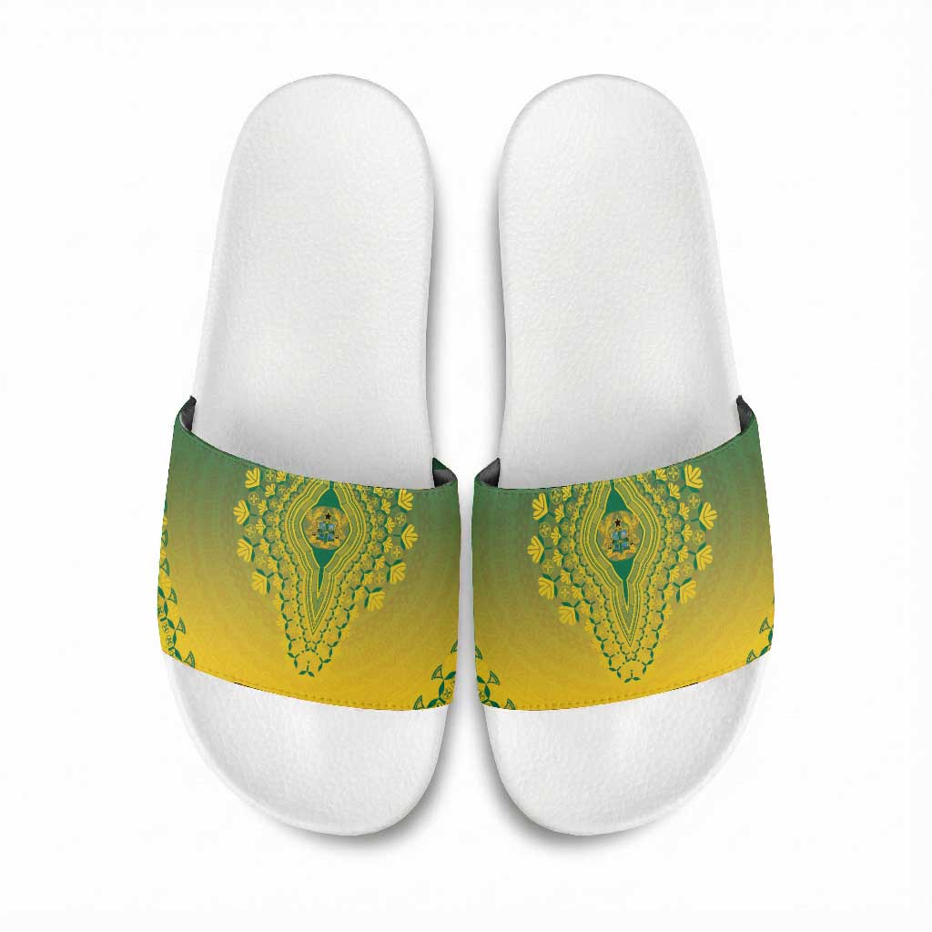 Ghana African Dashiki Slide Sandals
