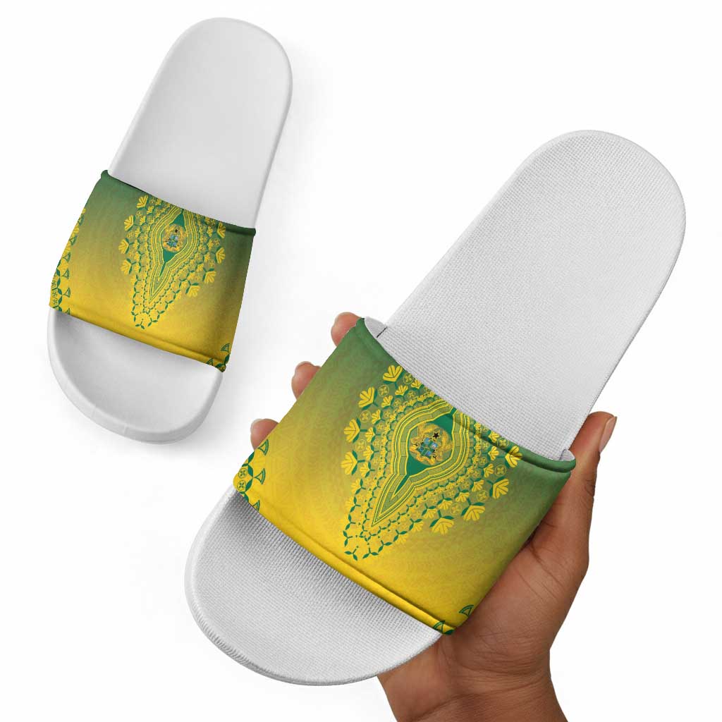 Ghana African Dashiki Slide Sandals