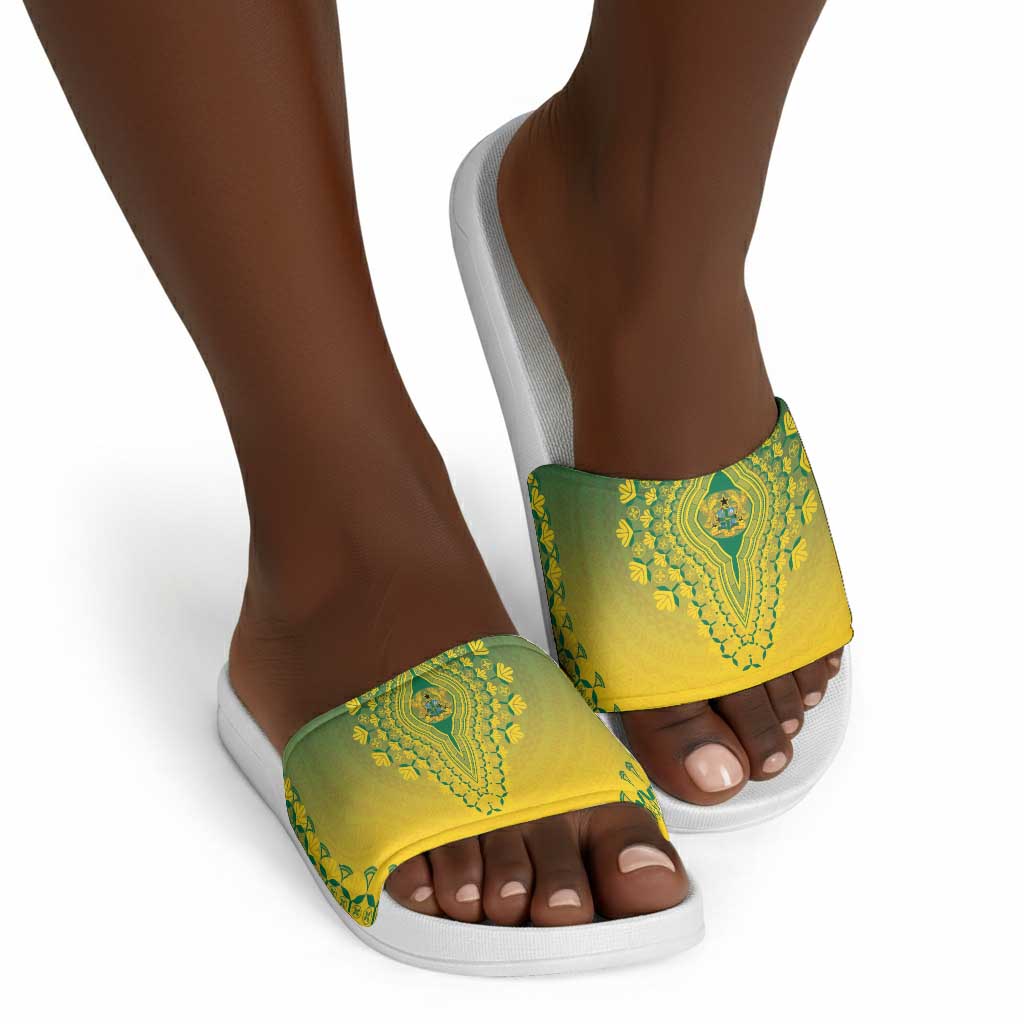 Ghana African Dashiki Slide Sandals