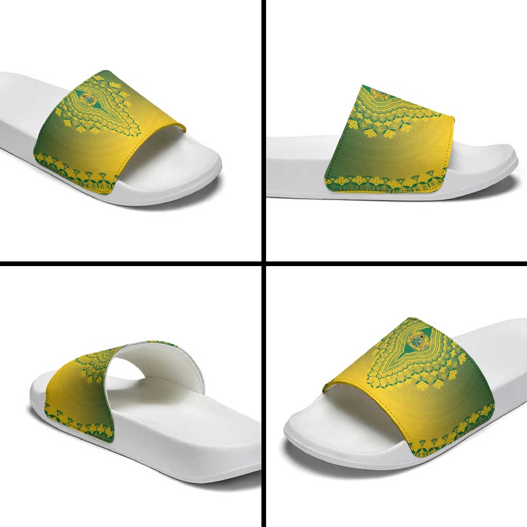 Ghana African Dashiki Slide Sandals