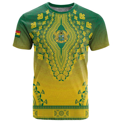 Personalized Afro Ghana T shirt African Dashiki Style - African Pride