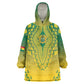 Personalized Afro Ghana Wearable Blanket Hoodie African Dashiki Style - African Pride