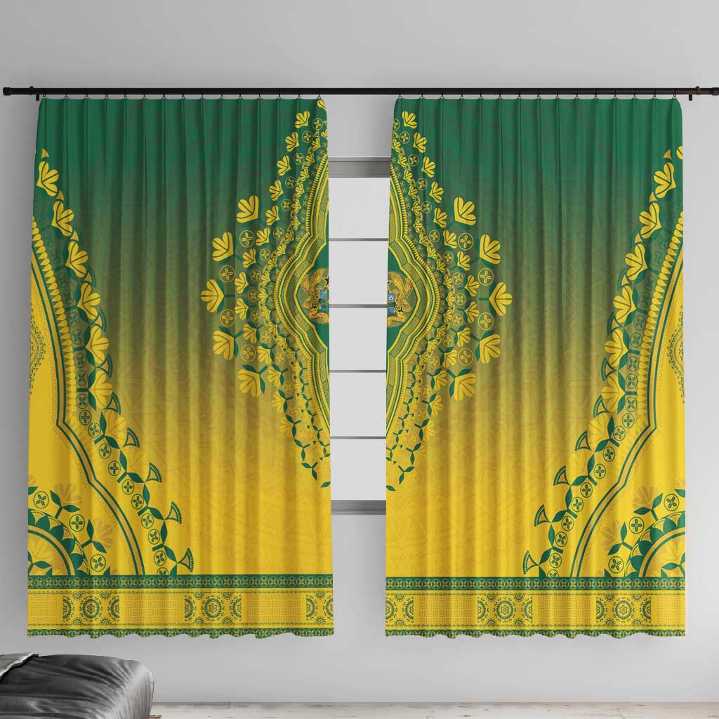 Afro Ghana Window Curtain African Dashiki Style - African Pride