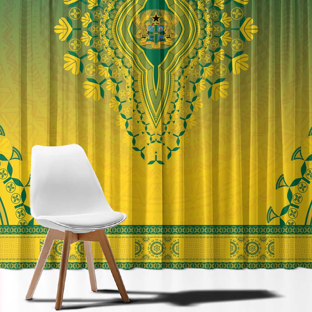 Afro Ghana Window Curtain African Dashiki Style - African Pride