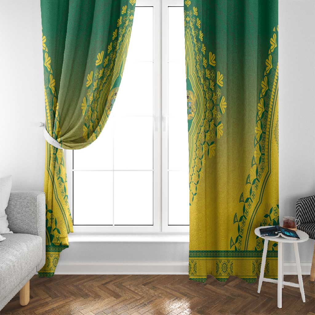 Afro Ghana Window Curtain African Dashiki Style - African Pride