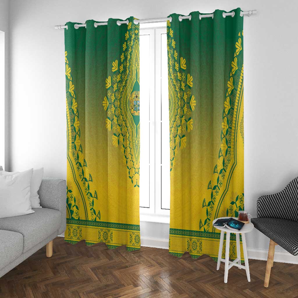 Afro Ghana Window Curtain African Dashiki Style - African Pride