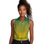 Personalized Afro Ghana Women Sleeveless Polo Shirt African Dashiki Style - African Pride