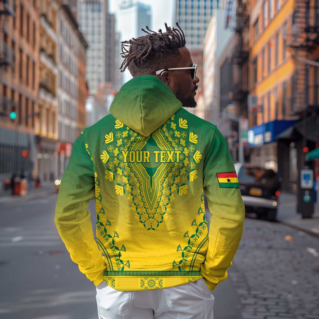 Personalized Afro Ghana Zip Hoodie African Dashiki Style - African Pride