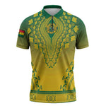 Personalized Ghana African Dashiki Zipper Polo Shirt