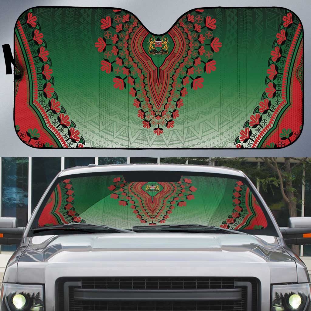 Kenya African Dashiki Auto Sun Shade