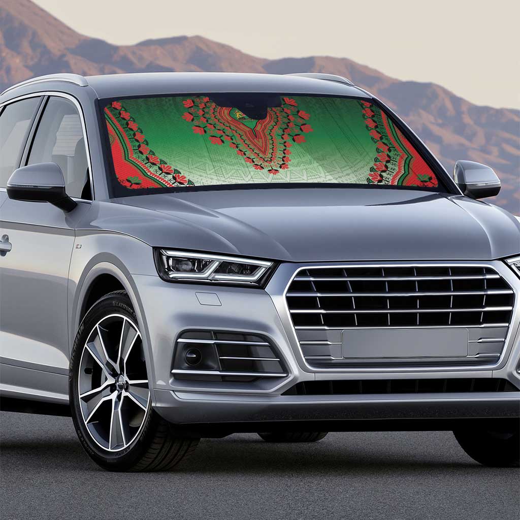 Kenya African Dashiki Auto Sun Shade