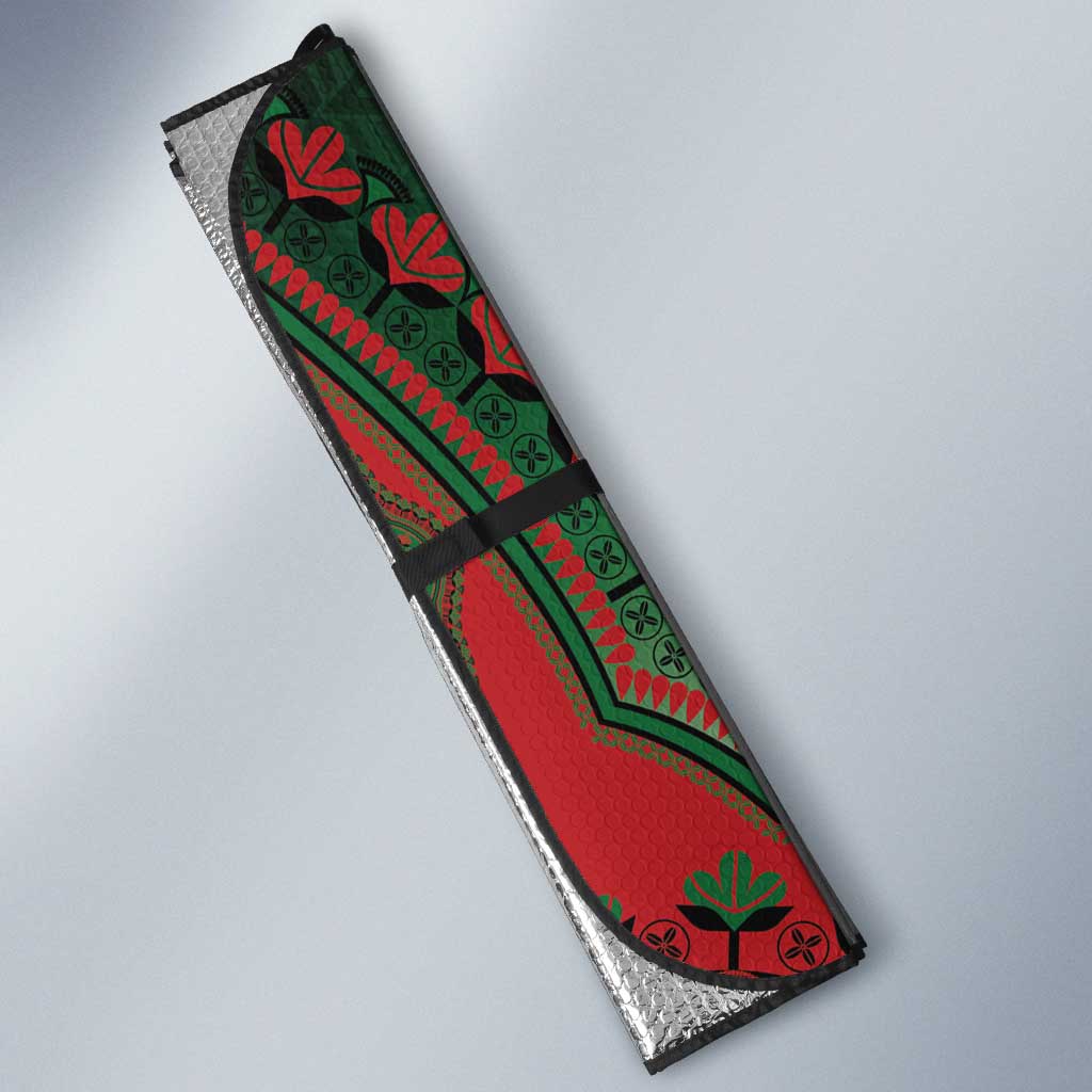 Kenya African Dashiki Auto Sun Shade