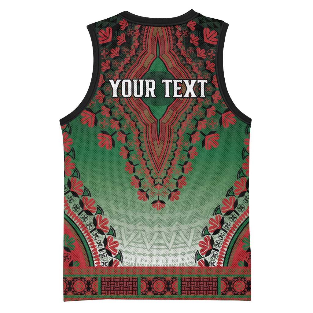 Personalized Afro Kenya Basketball Jersey African Dashiki Style LT15
