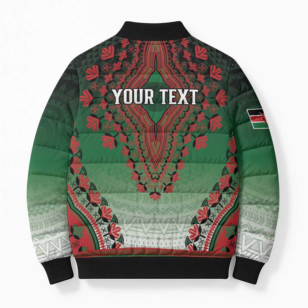 Personalized Kenya African Dashiki Bomber Puffer Jacket